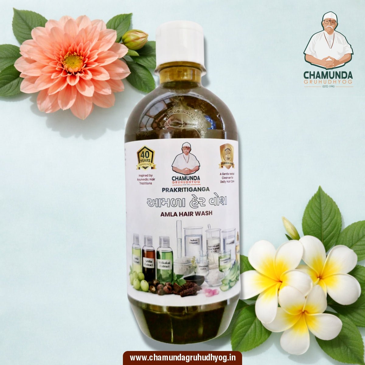 Prakritiganga Amla Hair Wash - Chamunda Gruh Udhyog